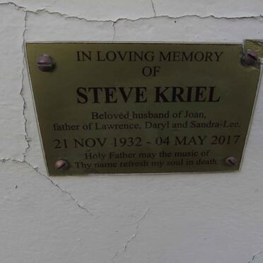 KRIEL Steve 1932-2017