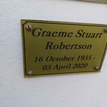 ROBERTSON Graeme Stuart 1935-2020