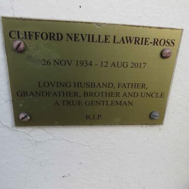ROSS Clifford Neville, LAWRIE 1934-2017