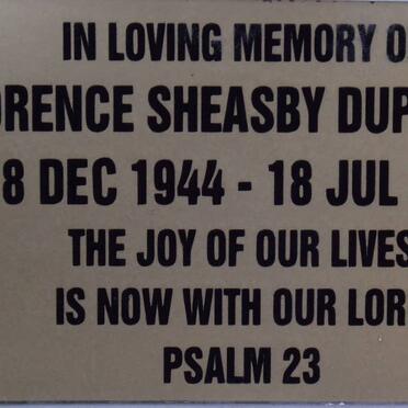 PLESSIS Florence Sheasby, du 1944-2006