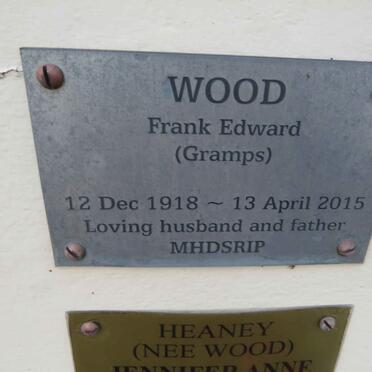 WOOD Frank Edward 1918-2015