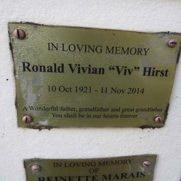 HIRST Ronald Vivian 1921-2014