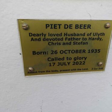 BEER Piet, de 1935-2022