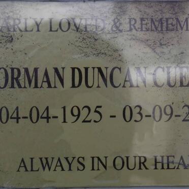 CUERDEN Norman Duncan 1925-2009