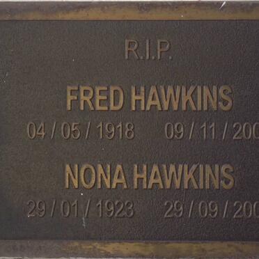 HAWKINS Fred 1918-2005 &amp; Nona 1923-2008