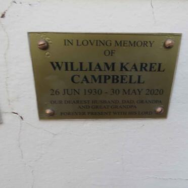 CAMPBELL William Karel 1930-2020
