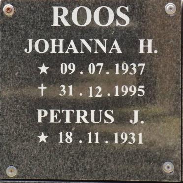 ROOS Petrus J. 1931- &amp; Johanna H. 1937-1995