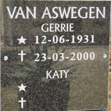 ASWEGEN Gerrie, van 1931-2000 &amp; Katy