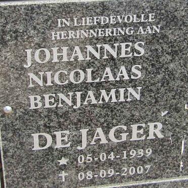 JAGER Johannes Nicolaas Benjamin, de 1939-2007