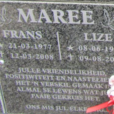 MAREE Frans 1977-2008 &amp; Lize 1978-2017