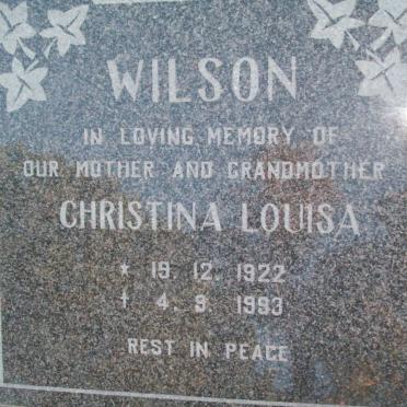 WILSON Christina Louisa 1922-1993