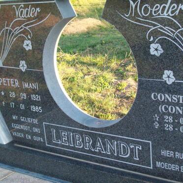 LEIBRANDT Peter 1921-1985 &amp; Constance 1926-1996