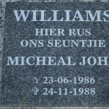 WILLIAMS Michael John 1986-1988