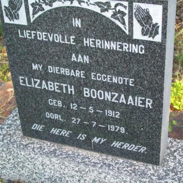 BOONZAAIER Elizabeth 1912-1979