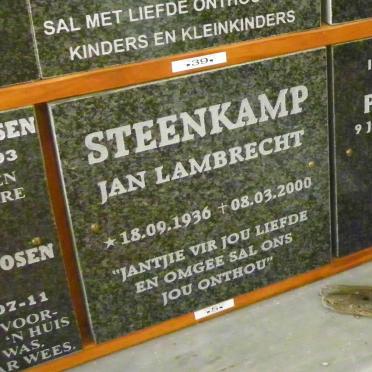 STEENKAMP Jan Lambrecht 1936-2000