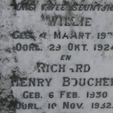 BOUCHER Willie 1924-1924 :: BOUCHER Richard Henry 1930-1932