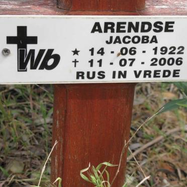 ARENDSE Jacoba 1922-2006