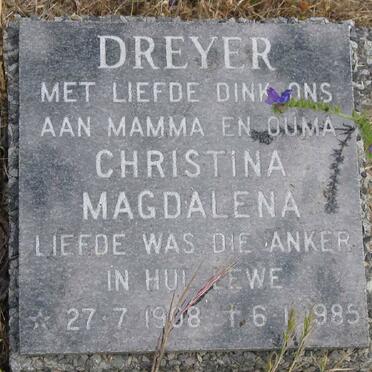 DREYER Christina Magdalena 1908-1985