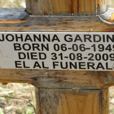 GARDINER Johanna 1949-2009