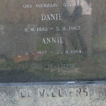 VILLIERS Danie, de 1882-1963 &amp; Annie 1887-1964
