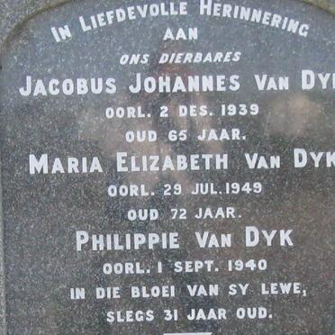 DYK Jacobus Johannes, van -1939 &amp; Maria Elizabeth -1949 :: VAN DYK Philippie -1940