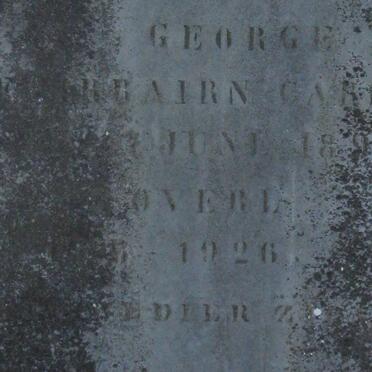 CARSE George Fairbairn 1890-1926