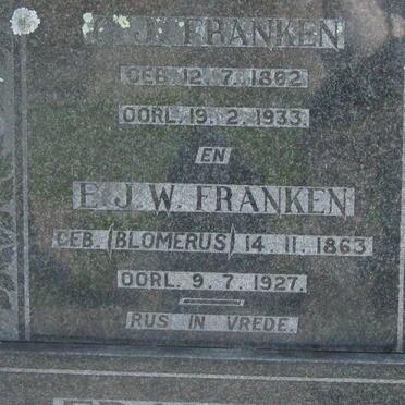 FRANKEN C.J. 1862-1933 &amp; E.J.W. BLOMERUS 1863-1927
