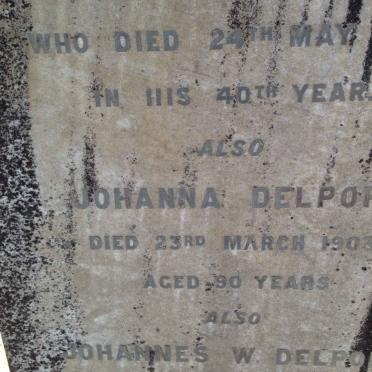 DELPORT Johannes -1858 &amp; Johanna -1903