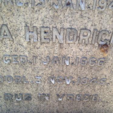 HENDRICKS Johannes 1864-1944 &amp; Eva 1866-1945