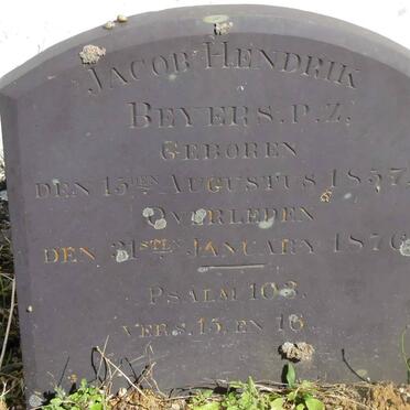 BEYERS Jacob Hendrik 1857-1976