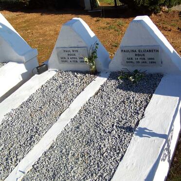 ROUX Paul Ryk 1883-1886 :: ROUX Paulina Elizabeth 1890-1896 