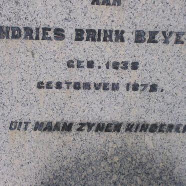 BEYERS Andries Brink 1838-1876