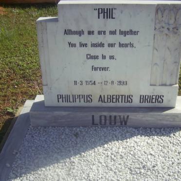 LOUW Philippus Albertus 1954-1999