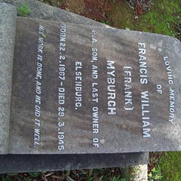 Western Cape, STELLENBOSCH district, Elsenburg, Agricultural College, Myburgh family cemetery