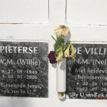 PIETERSE W.M. 1940-2006 :: DE VILLIERS N.M. 1932-2003