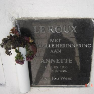 ROUX Annette, le 1935-2006