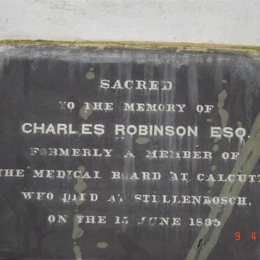 ROBINSON Charles - 1835