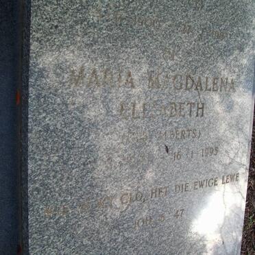 ALBERTS Maria Magdalena Elizabeth ?-1995