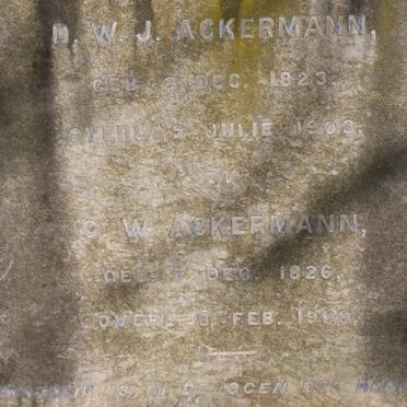 ACKERMANN W.J. 1823-1903 &amp; C.W. 1826-1909