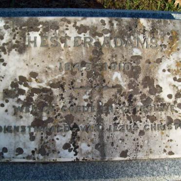 ADAMS Hester 1849-1910