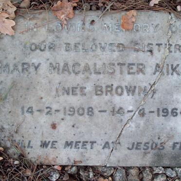 AIKEMA Mary Macalister nee BROWN 1908-1964