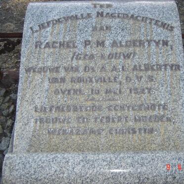 ALBERTYN Rachel P.M., nee LOUW -1927