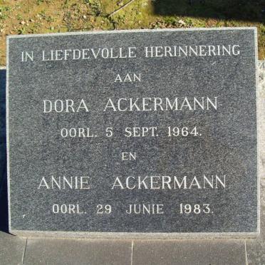 ACKERMANN Dora -1964 :: ACKERMANN Annie -1983