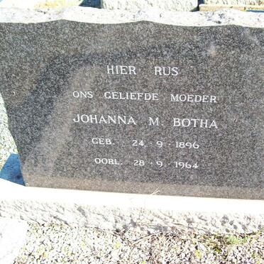 BOTHA Johanna M. 1896-1964