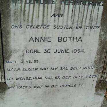 BOTHA Annie -1954