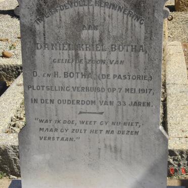 BOTHA Daniel Kriel -1917