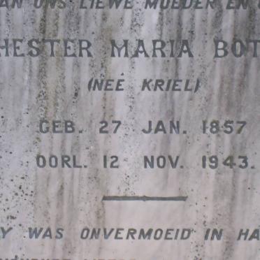 BOTHA Hester Maria nee KRIEL 1857-1943