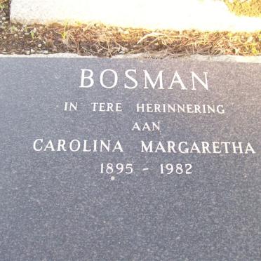 BOSMAN Carolina Margaretha 1895-1982