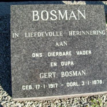 BOSMAN Gert 1917-1978