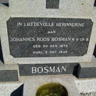 BOSMAN Johannes Roos 1872-1945
